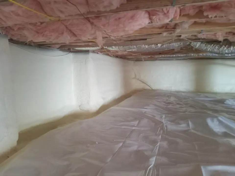 Crawl space encapsulation with closed-cell spray foam for Attic Insulation in La Mirada